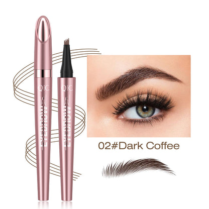 Waterproof Four-Fork Liquid Eyebrow Pencil – Natural Hair-Stroke Effect